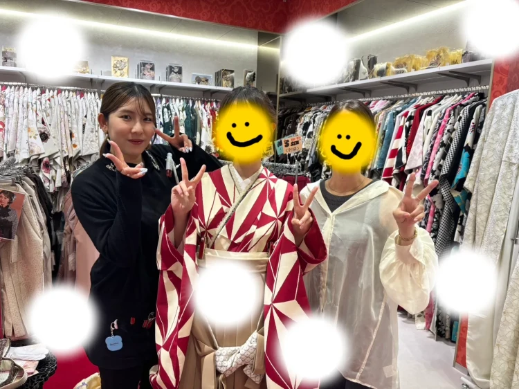 卒様式　袴レンタル　大阪梅田　古典柄袴