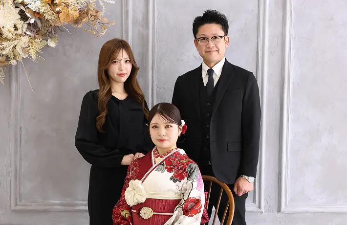 成人式の前撮り・後撮り写真撮影　振袖レンタル　成人式