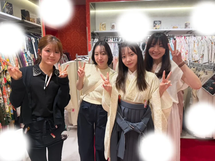 成人式　卒業式　TAKAZEN 袴レンタル　レース　白　グレー