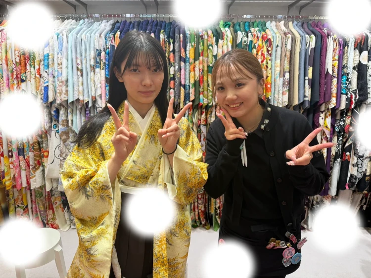 卒業式　袴レンタル　大阪梅田　黄色袴
