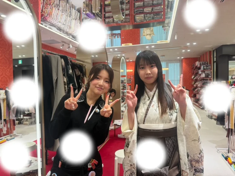 卒業式　袴レンタル　大阪梅田　くすみカラー　