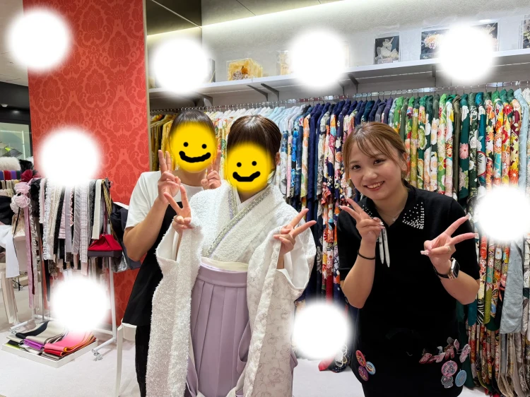 成人式　卒業式　TAKAZEN 袴レンタル　白色袴