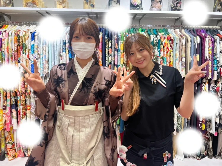 成人式　卒業式　TAKAZEN 袴レンタル　くすみカラー袴