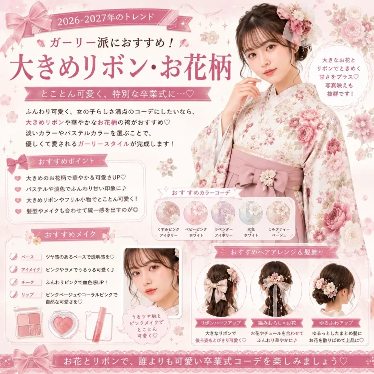 TAKAZEN橿原店本日のニュースは卒業式の袴はどんな柄が流行り？人気デザインをご紹介♡