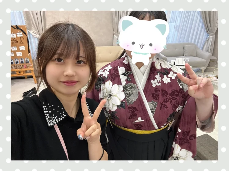 TAKAZEN奈良店で卒業式の袴を選んでいただいた2027年卒業のお客さま