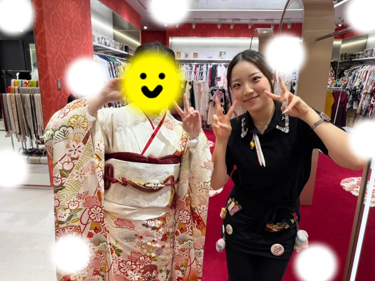 成人式　古典柄　TAKAZEN 赤色　振袖