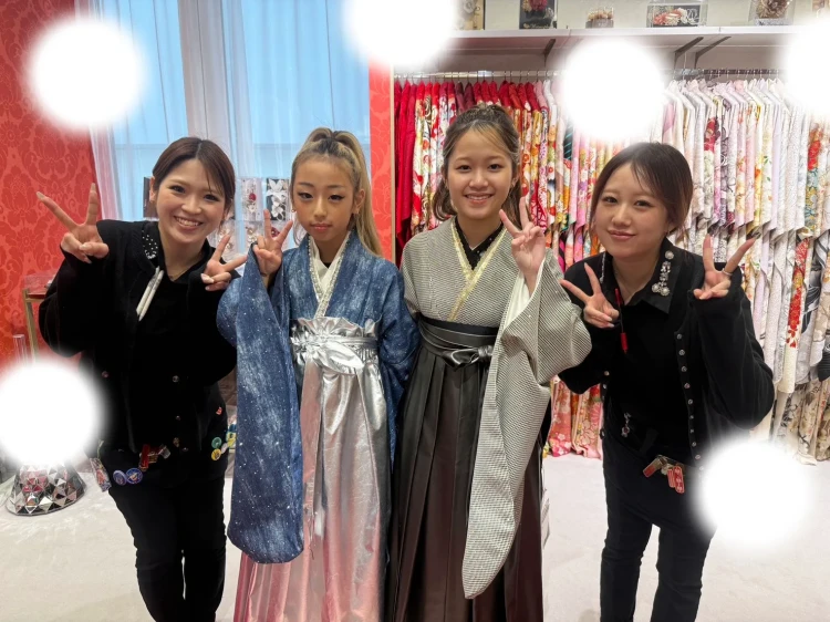 成人式　卒業式　TAKAZEN 袴レンタル　デニム袴　千鳥柄袴