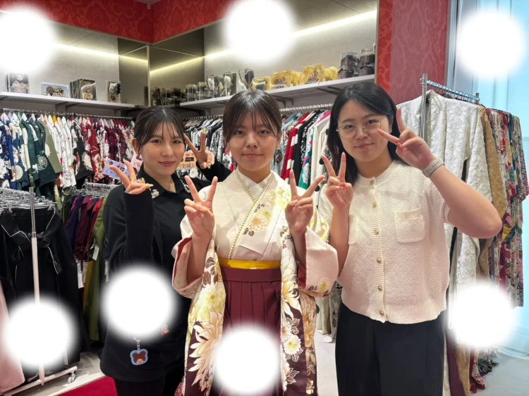卒業式袴　袴レンタル　大阪梅田本店　古典柄袴