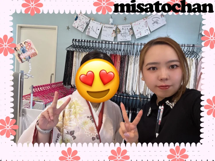 ピンクの古典柄袴コーデに決定したお嬢様をご紹介
