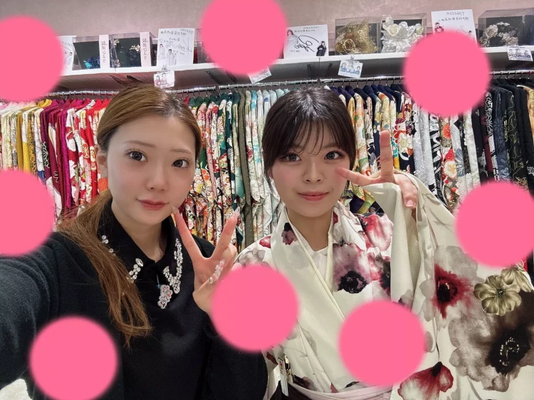 TAKAZEN神戸旧居留地店くすみカラーの袴コーデ姫ちゃん