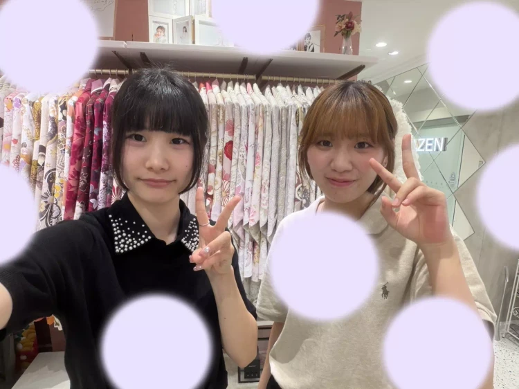TAKAZEN姫路店のお持ちのお振袖を使用しての袴単品レンタルのお嬢様