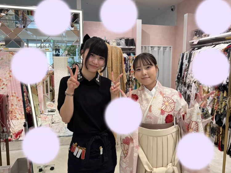TAKAZEN神戸旧居留地店くすみカラーの袴コーデの姫ちゃんのご紹介