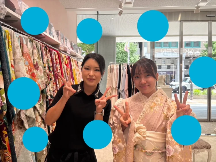 ピンクの古典お振袖のご紹介