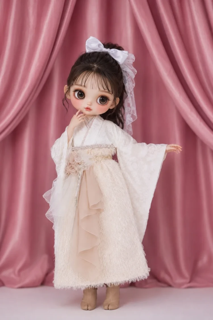 くすみピンクの花柄袴がおしゃれな2027年卒業式トレンドコーディネート