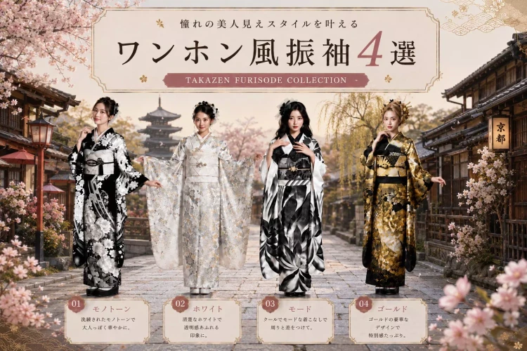 TAKAZENのワンホン系振袖