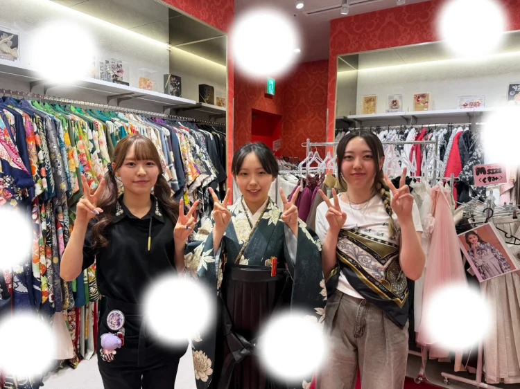 卒様式　袴レンタル　大阪梅田　くすみ古典袴