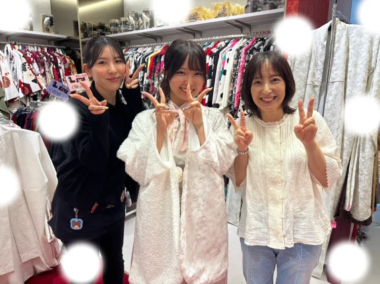 くすみ　ピンク　卒業式　TAKAZEN 袴レンタル