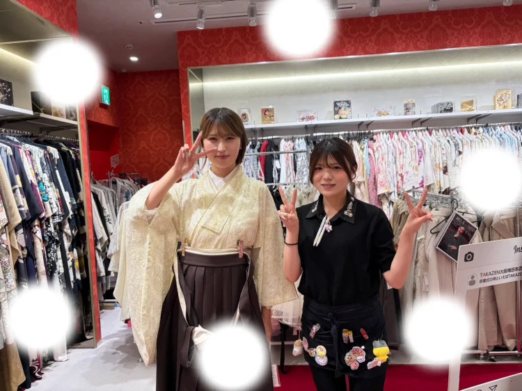 卒業式袴　袴レンタル　大阪梅田本店　くすみカラー袴