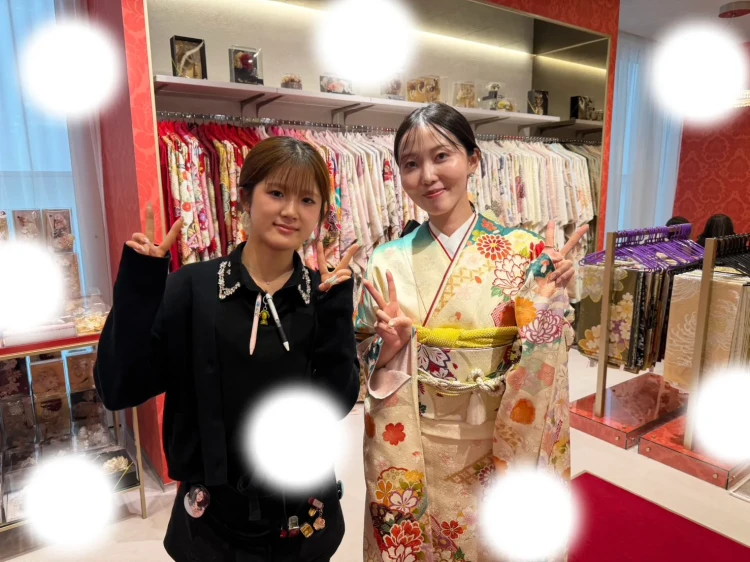 結婚式参列振袖　大阪梅田　2回目レンタル　古典柄振袖