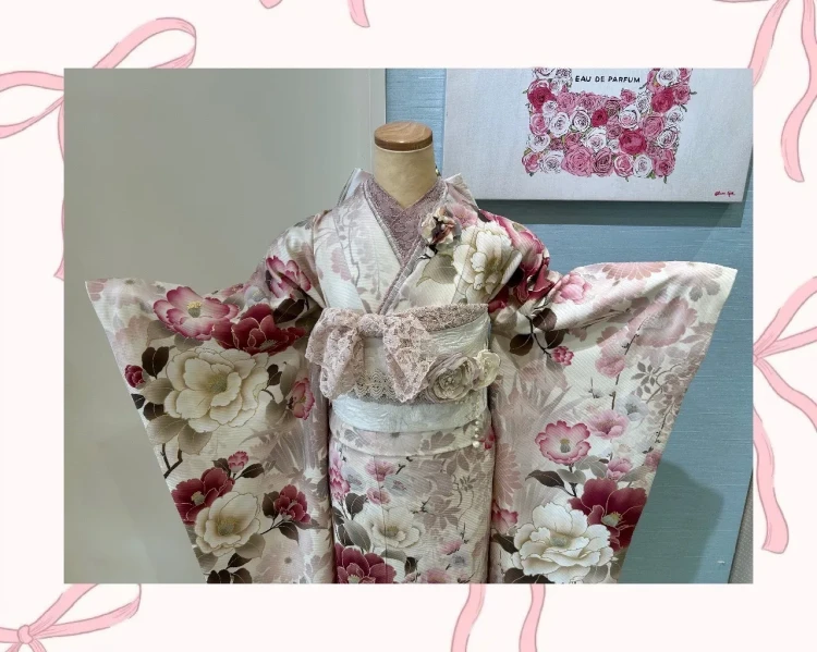 TAKAZEN堺店スタッフオススメくすみガーリーのお振袖上半身コーディネート紹介