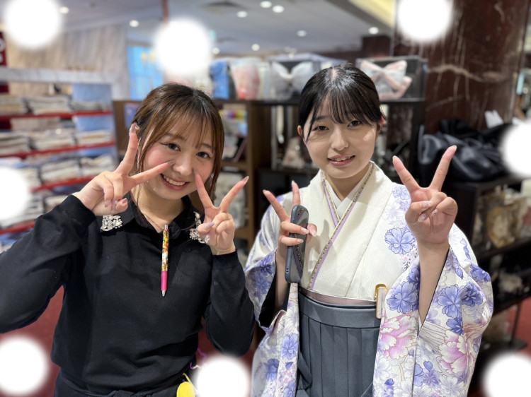 💗上品な白地に花柄の袴姫ちゃんのご紹介💗