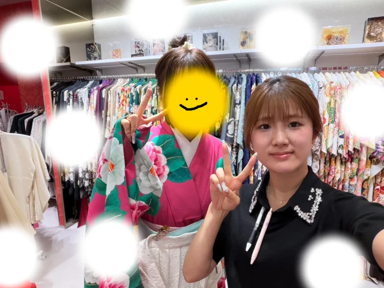 成人式　前撮り　梅田　振袖レンタル　袴レンタル　家族写真　前撮り撮影会　ピンク　可愛い　レトロ袴
