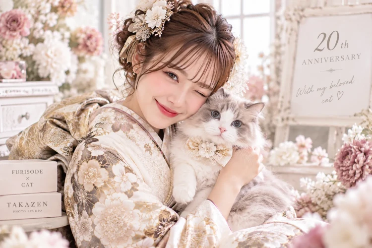 猫と前撮りできるフォトスタジオ