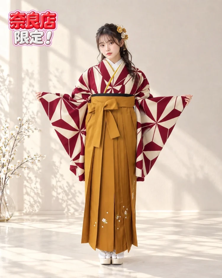 TAKAZEN奈良店の10月限定の格安上下セット袴レンタル