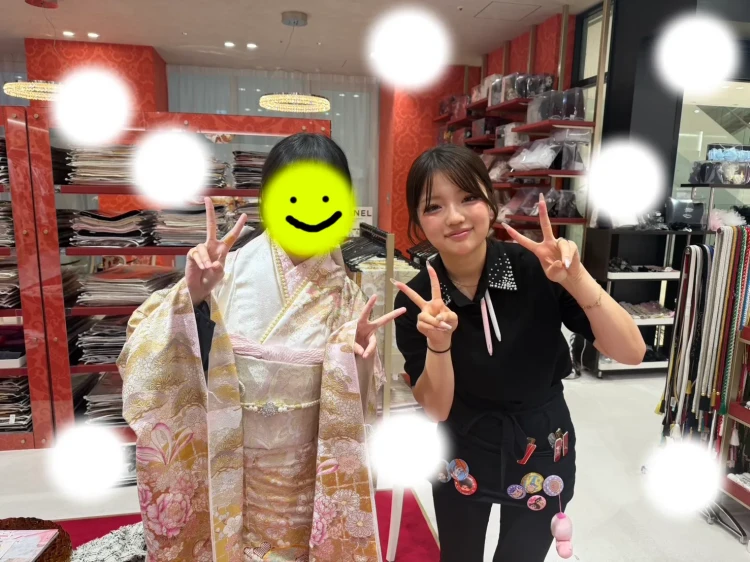 成人式　前撮り　ピンク　梅田　振袖レンタル　袴レンタル　家族写真　前撮り撮影会