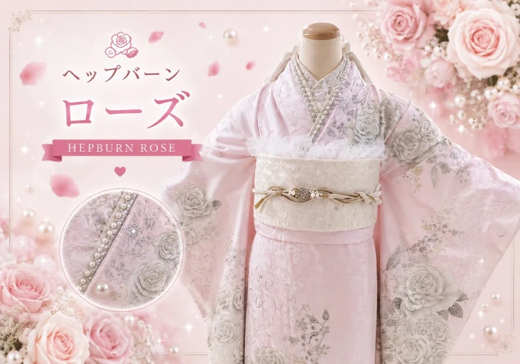 神戸市成人式振袖レンタルお探しの方へ💖ヘップバーンシリーズローズのお振袖ご紹介です✨
