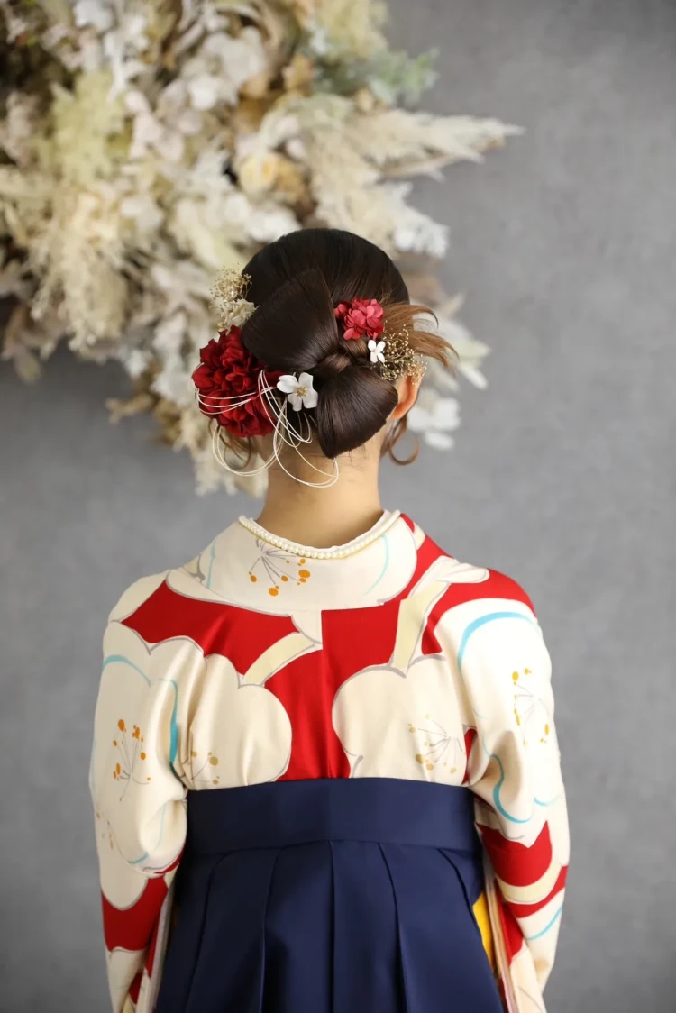 TAKAZEN奈良店で袴の前撮りを撮影されたお客様のヘアメ写真