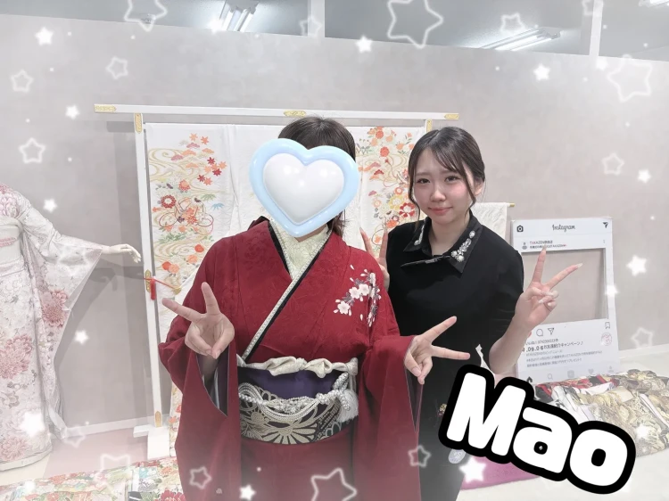 持ち込み振袖にTAKAZENの小物を合わせたママ振コーデ