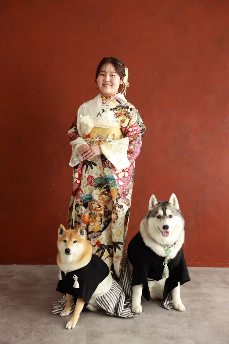 大切なペットと一緒にお写真が撮れるのはTAKAZEN姫路店