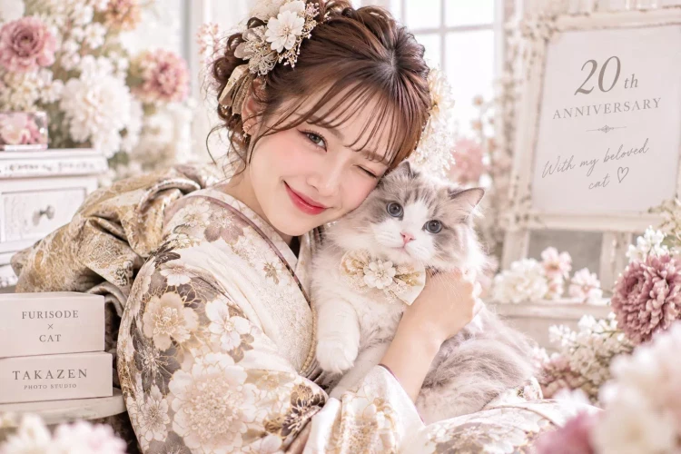 姫路でペットと一緒に振袖撮影できるスタジオは？家族みんなで成人式の思い出を残そう♡