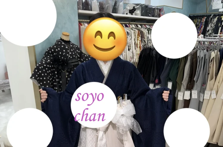 ネイビー×ホワイトのとっても可愛い袴姫ちゃんをご紹介💕