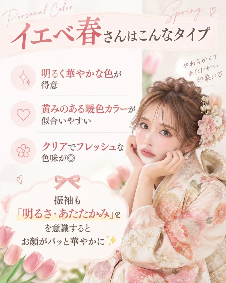 イエベ春におすすめの振袖を紹介する画像