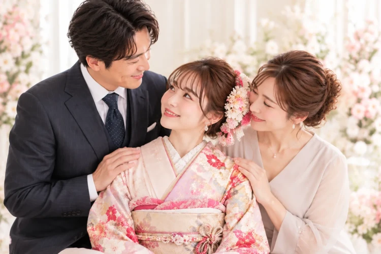 お父様お母様との家族写真