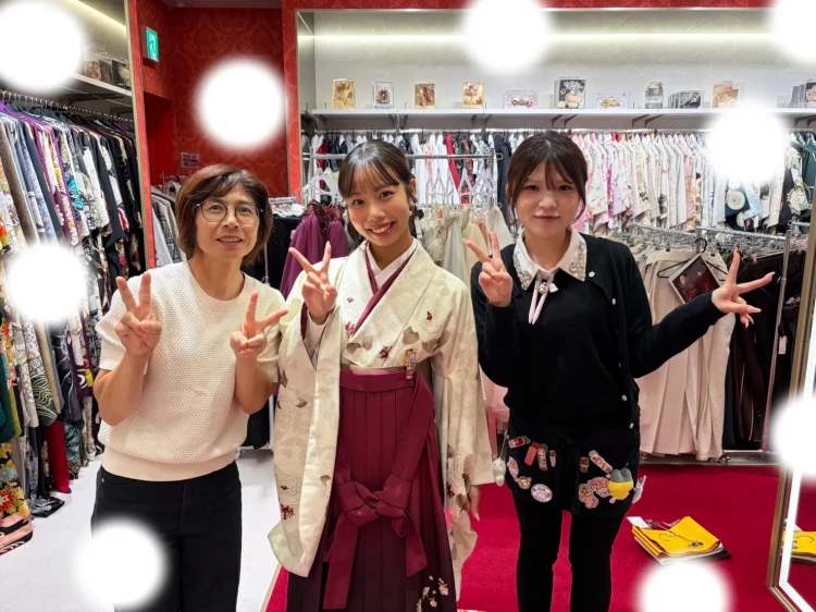くすみ　袴　卒業式　TAKAZEN 袴レンタル