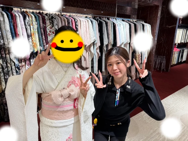 TAKAZEN東京表参道店Flagshipでヘップバーンシリーズのピンクのミニョンのお振袖を成人式レンタルでご契約いただいたお客様のご紹介
