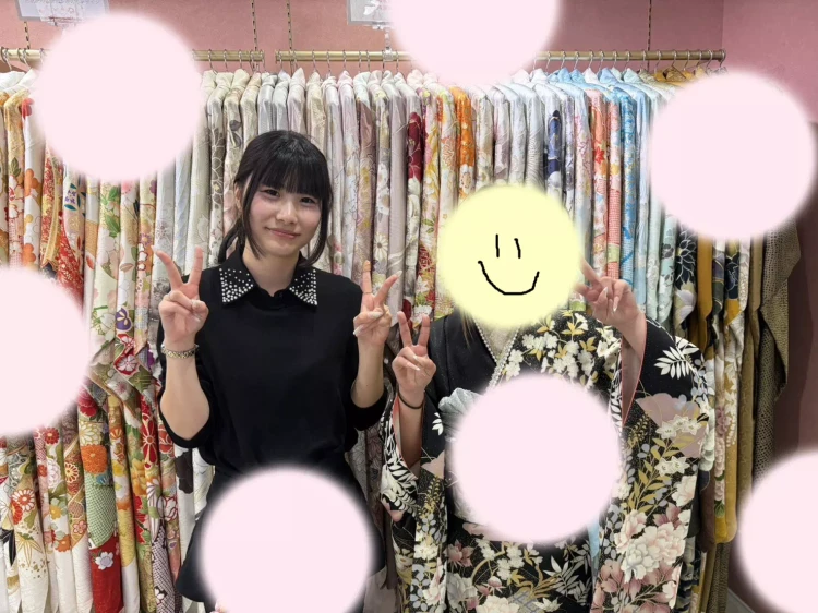 TAKAZEN姫路店のお持ち込みのお振袖を使ってのイマドキキラキラコーデのお嬢様