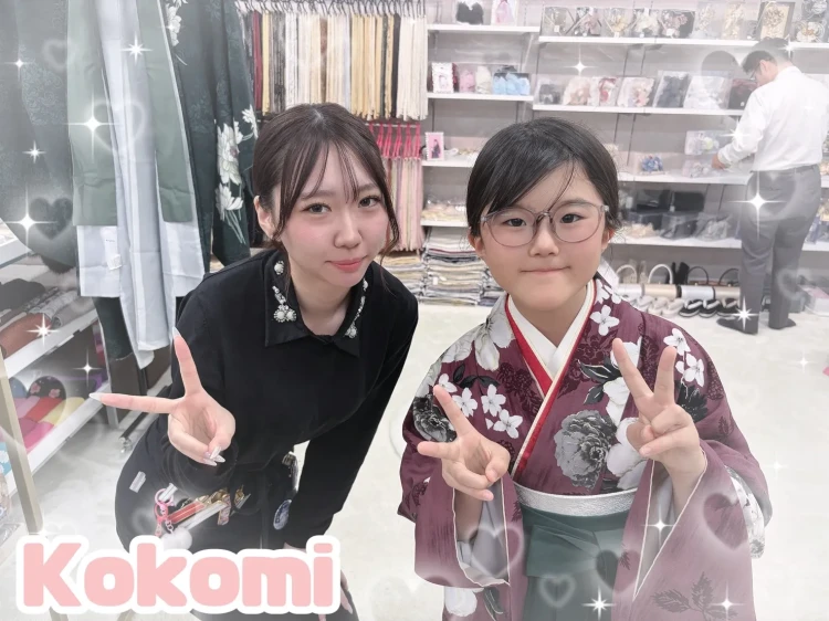 TAKAZEN奈良店で卒業式の袴を選んでくださった2027年卒業の小学生のお客様