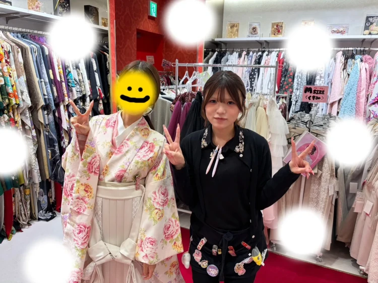 卒業式　TAKAZEN 袴レンタル　ピンク色袴　かわいい袴
