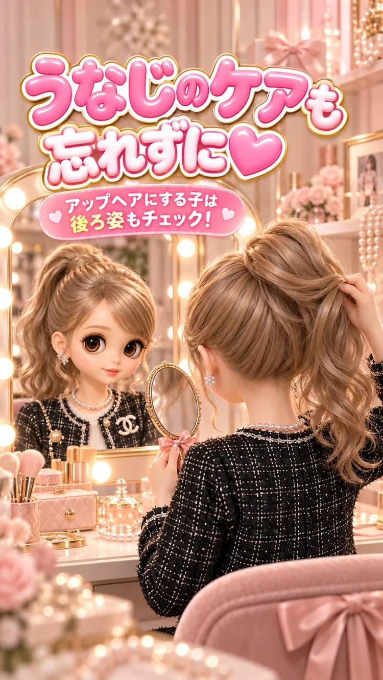 アップヘアにする方は、うなじもチェック