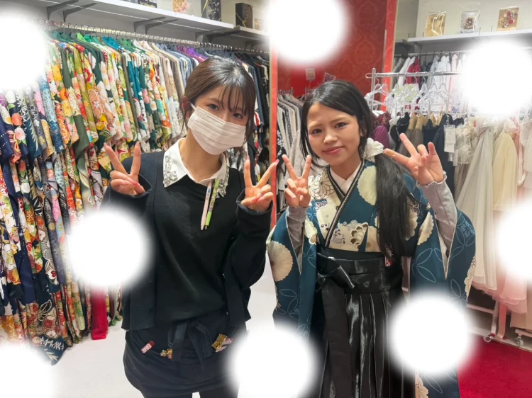 成人式　卒業式　TAKAZEN 袴レンタル　緑　黒　かっこいい　袴前撮り